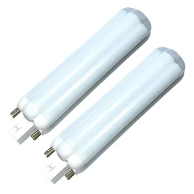 Image of 9w LED Gx24Q Bulb 4 Pin Base PL Retrofit Lamp Natural White 20W CFL Replacement GX24 Reading Desk Table Downlight 360 Beam Child&#039;s No UV Blue Lights (2 Pack, Remove/Bypass Ballast)