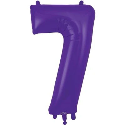Image of 34&quot; Purple Number 7 Foil Balloon