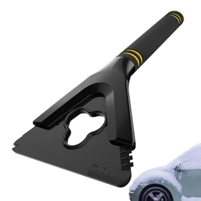 Image of BERO Ice Scraper for Car Windshield Triangle Shovel Multi Purpose Scraper,Snow Removal Tools SUV, Caravans, Trucks, Minivans, Vehicles
