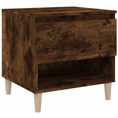 Image of vidaXL Bedside Table Smoked Oak 50x46x50 Engineered Wood