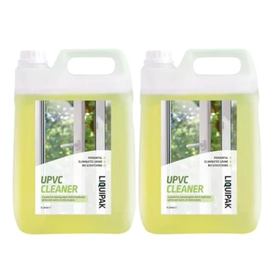 Image of Liquipak UPVC Cleaner Powerful Window Cleaner, Conservatory, Garden Furniture Concentrated (2x5 Litres)