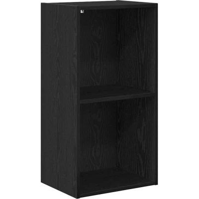 Image of vidaXL Bookcase Black oak 40 x 30 77 cm Engineered wood