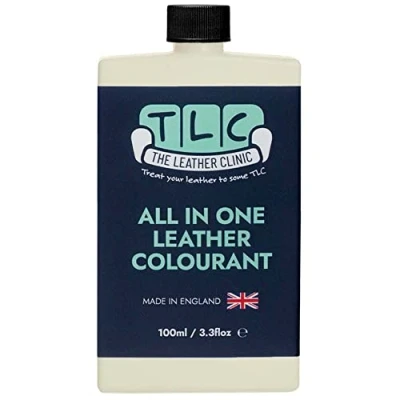 Image of The Leather Clinic All in One Colourant Self Seal Dye Repair Paint Recolour Furniture, Sofas, Car Seats (Cream, 100ml)