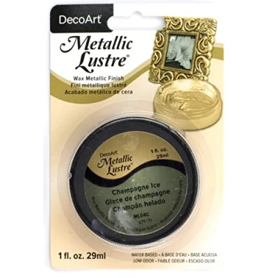 Image of Deco Art Metallic Lustre Wax Finish 1oz Champagne Ice
