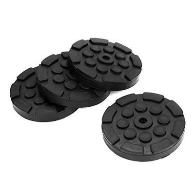Image of 4 Pcs Car Jacking Lift Pads,Black Heavy Duty Round Rubber Arm Pads Auto Pad Weightlifter Accessories