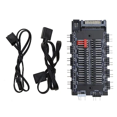 Image of LARUISEE PWM FAN+ARGB LED 2 In 1 Hub Wireless Controller To 10 Multi Way Splitter 5v 3PIN RGB Cooler 4Pin Fan Adapter 3 Pin Argb Cable