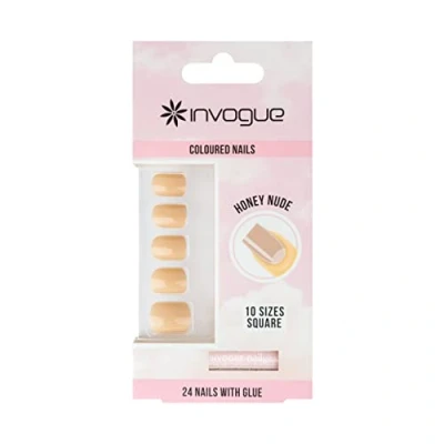 Image of Invogue Honey Nude Square Nails (24 Pieces)