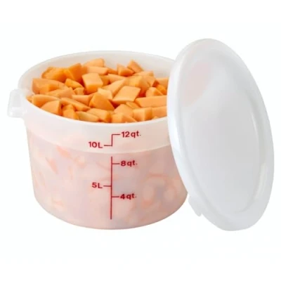 Image of Cambro RFS12148 White Poly Round 12 Qt Container