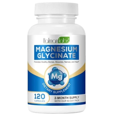 Image of Magnesium Glycinate,High Absorption Magnesium, 2 Month Supply 1040mg of Providing,208mg Elemental Per Serving,120 High Strength Capsules