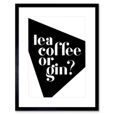 Image of Wee Blue Coo Tea Coffee Or Gin Artwork Framed Wall Art Print 12X16 Inch