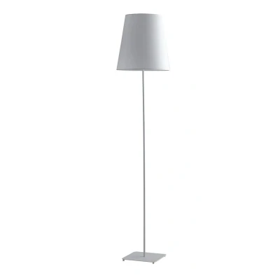 Image of ELVIS Floor Lamp with Tapered Shade White, Fabric Lampshade 34x155cm