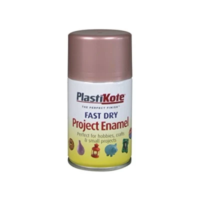 Image of Plastikote PKT144S Fast Dry Enamel Aerosol Spray, Rose Gold, 100 ml, Pack of 1