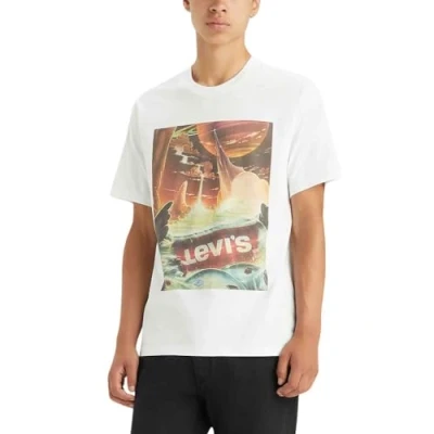 Image of Levi&#039;s Men&#039;s SS Relaxed FIT TEE Blues, Waterfall White+, S