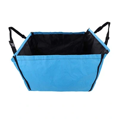 Image of Waterproof Pet Dog Seat Cover Oxford Fabric Car Booster Carrier Bag Portable Travel Hammock Rear Protector Zipper Nonslip Adjustable Anchors with Belt