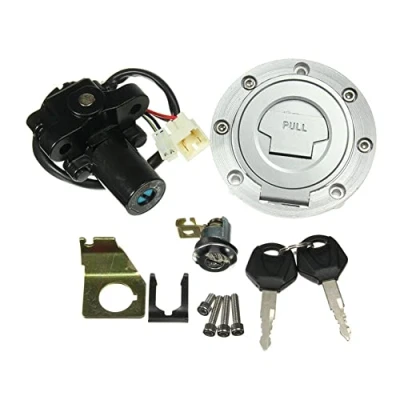 Image of CENPEK Motorcycle Ignition Switch Fuel Gas Tank Cap Cover Seat Lock Key Set