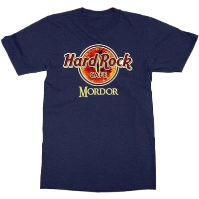Image of Hard Mordor Cafe Rock Men&#039;s T Shirt Blue L