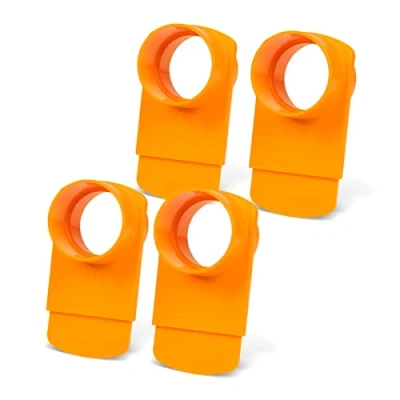 Image of POWERTEC 70294 P4 2 1/2&quot; Integrated Blast Gate Clog Resistant, Anti Gap Tapered ABS Plastic Fitting for Dust Collection Systems 4 Pack