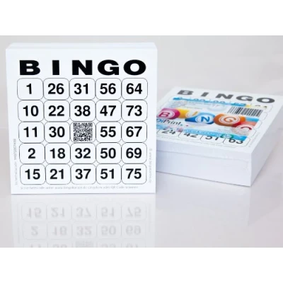 Image of DiPrint 200 large printed Bingo cards for seniors system 24 from 75