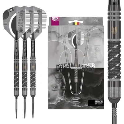 Image of TARGET Darts Dimitri Van Den Bergh x ECHO 90% Tungsten Steel Tip Set 22g Dart Set, Swiss Point Darts, SP Tool Included, Player Edition Dimi