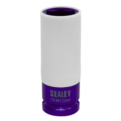 Image of Sealey Alloy Wheel Impact Socket 22mm 1/2&quot;Sq Drive