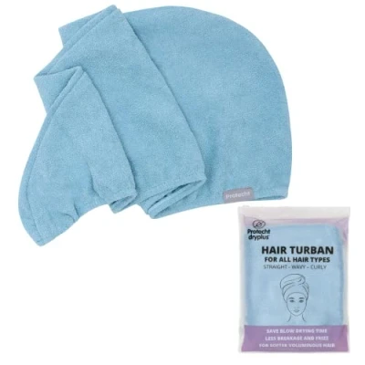 Image of PROTECHT DRYPLUS Super Absorbent Microfibre Hair Turban Blue Fog