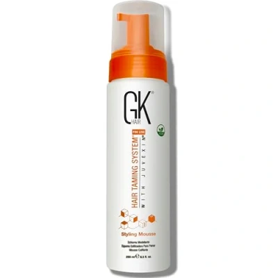 Image of GK Hair Global Keratin Volumizing Styling Mousse Enhances Curls Added Volume Medium Hold Curling for Wavy Frizz Control Foam 250ml