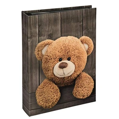 Image of Hama &quot;Batzi Memo Album, 100 black pages (50 sheets), fits 200 photos in 10x15cm format, Bear