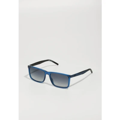 Image of Hugo Boss Man HG 1337/S PJP/9O Sunglasses Acetate Blue Grey Squared Normal Shaded