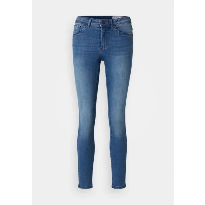 Image of Vero Moda Petite Vmtanya Piping Jeans Skinny Fit, Women&#039;s, Size: Sx28, Medium blue denim