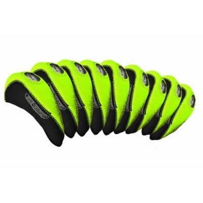 Image of Longridge EZE Golf Iron Covers (Pack of 10) Green/Black