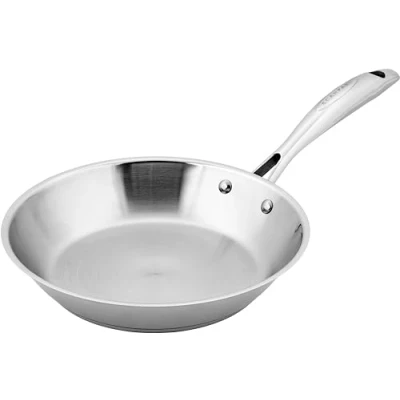 Image of Scanpan STS Stainless Steel Frying Pan 24 cm Multifunctional Induction with Aluminium Core, Slanted Sides for All Hob Types Oven Safe