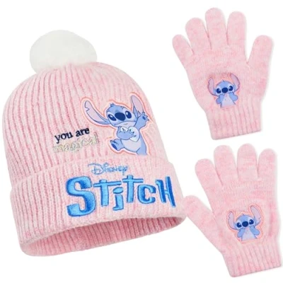 Image of Disney Stitch Girls Winter Accessories Set for School or Travel Gifts