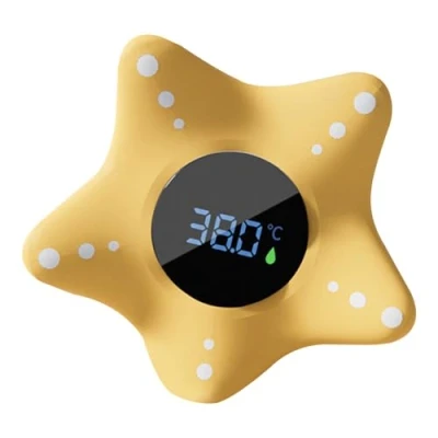 Image of Digital Baby Bath Thermometer, Floating Bathtub Toy for Baby, Easy to Read Screen Safe Water Temperature Monitoring