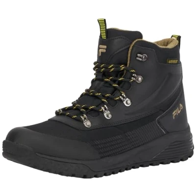 Image of FILA Men&#039;s HIKEBOOSTER mid Backpacking Boot, Black Warm Olive, 10.5 UK