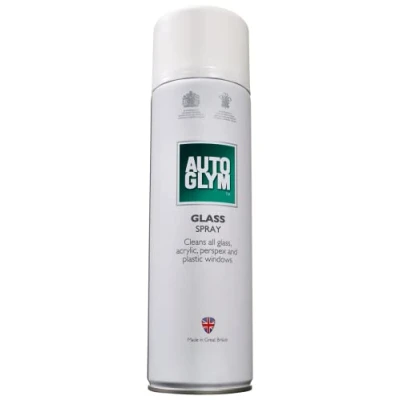 Image of Autoglym Glass Spray, 450ml Versatile Car Cleaner Specially Formulated to Clean All Glass, Acrylic, Perspex and Plastic Windows, White