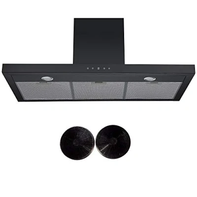 Image of Cookology LINT1001BK Black Linear Extractor 100cm Chimney Cooker Hood &amp; Filters