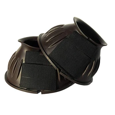 Image of Rhinegold Velcro Over Reach Boots Large Brown