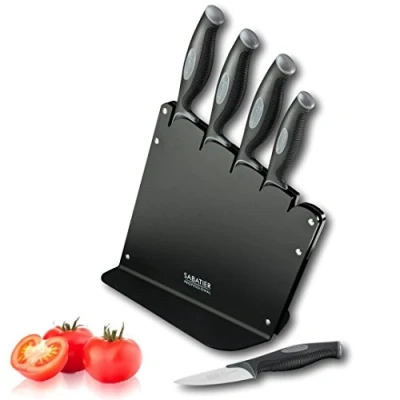 Image of Sabatier Professional L&#039;Expertise 5 Piece Soft Grip Kitchen Knife Block Set