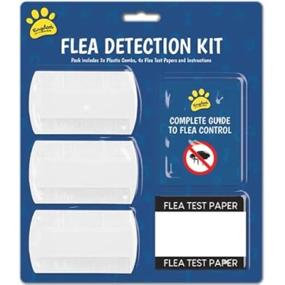 Image of White Plastic &amp; Paper Flea Detection Kit for Pets Easy to Use, Essential Tool Identifying Infestation