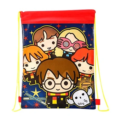 Image of Harry Potter Kids Drawstring PE Swimming Football Sports Travel Gym School Bag Lightweight Multicolour