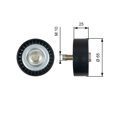 Image of 04891797AA, 04891797AB, 4891797AA, 4891797AB Idler Pulley GATES T36322 PowerGrip