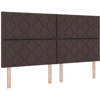 Image of vidaXL Headboard Diamond Blocks Design Dark Brown 180 cm Fabric
