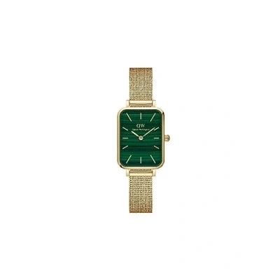 Image of Daniel Wellington Quadro Watch Rose Gold Stainless Steel (316L), Green, 20x26mm, DW00100561, DW00100561