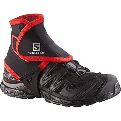 Image of Salomon High Trail Gaiters Size M Black, Durable Waterproof Protection for Running
