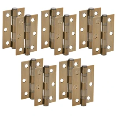 Image of HANDLEZONE® Door Hinges 5 Pairs 76mm / 3 inch Ball Bearing, with Screws Antique Bronze