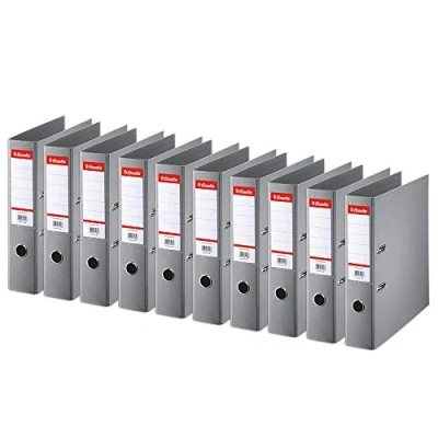 Image of Esselte Standard, 1x Lever Arch Finder, Grey, 75 mm Spine, A4, PP, 320310
