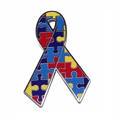Image of Autism Awareness Jigsaw Lapel Pin Badge