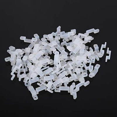 Image of 100 pcs LED Strips Clip,8/10/12mm Connector Silicone Holder Clip for Fixing 3528 5050 1210 RGB Strip Light Waterproof Home Party Events Outdoor (12mm)