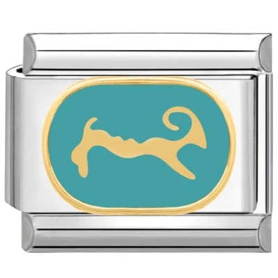 Image of Quiges 9mm Italian Style Charm Link Module Stainless Steel Horoscope Aries for Bracelets