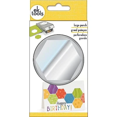 Image of EK Success Punch Large Hexagon, Grey, 7.60 x 13.20 3.40 cm